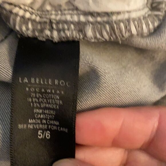 La Belle Roc Skinny Distressed Patched Jeans 5/6 - Picture 14 of 15